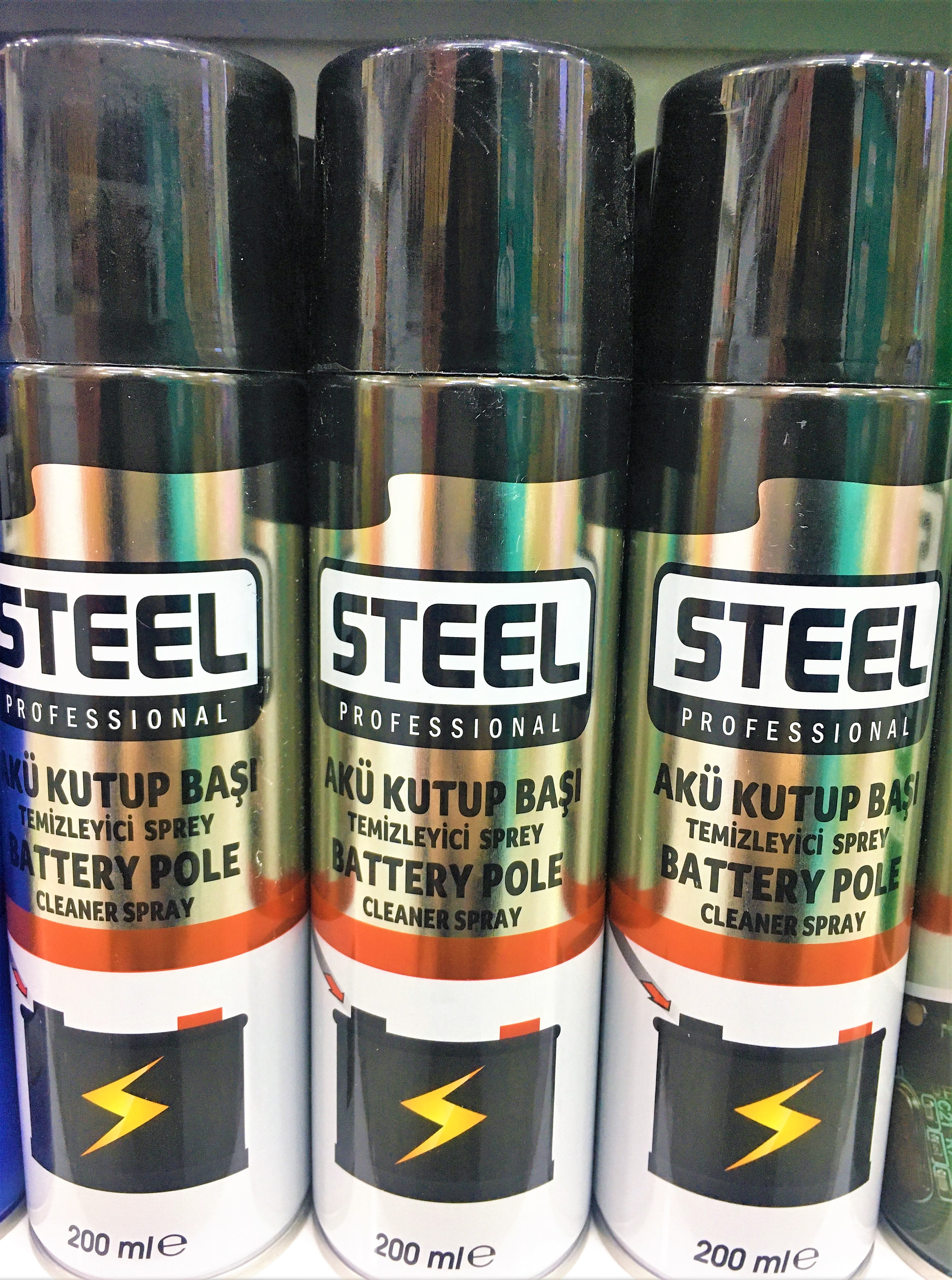 STEEL AKÜ KUTUP BAŞI TEMİZLEYİCİ SPREY 200ML  KL:30